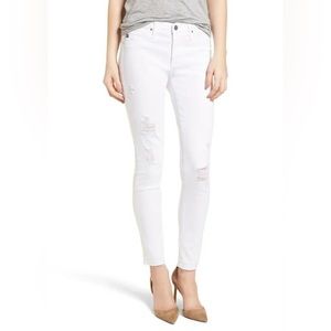 NWT AG white distressed legging ankle jeans size 29